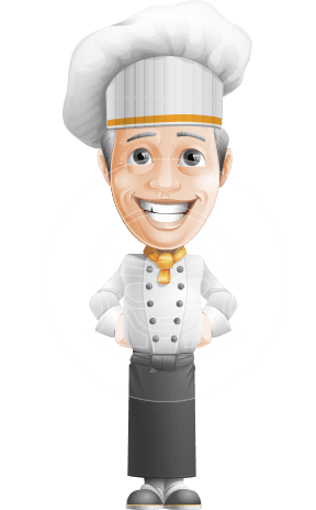 French Chef Cartoon Vector Character AKA Raphael MasterChef